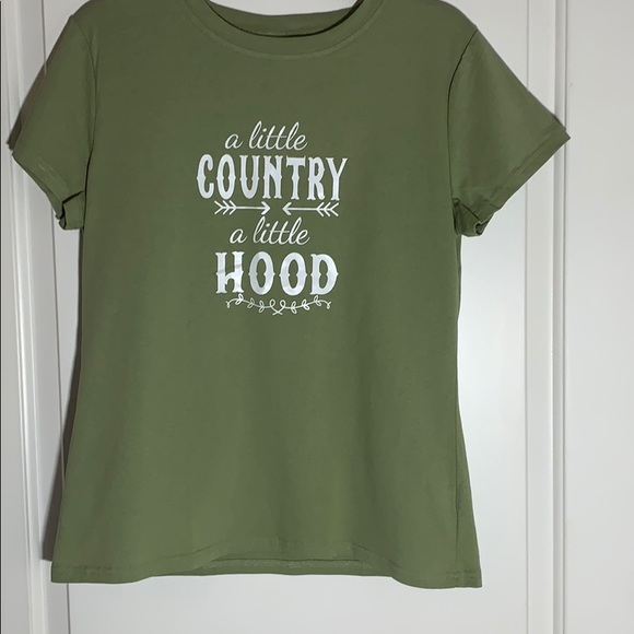 Shein green print shirt - Picture 1 of 4